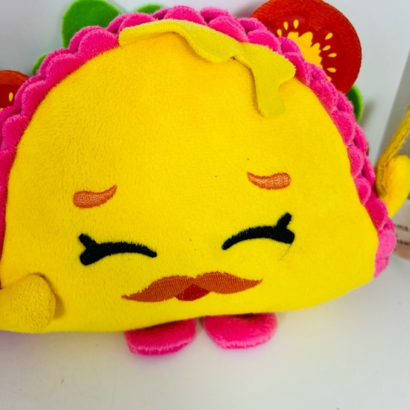Shopkins Plush Lot Of 4 Lippy Lips Mary Wishes Taco Terrie Chatter 5” Toy Bundle - Picture 3 of 7